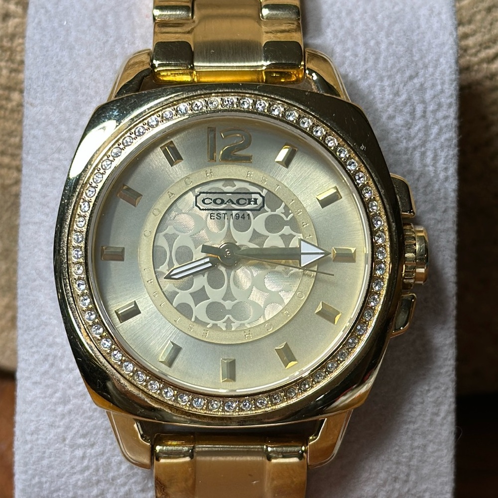 COACH  Gold-tone Boyfriend Watch
